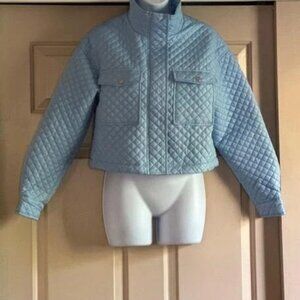 CI SONO Women’s Blue Jacket Quilted Lightweight Windbreaker Small